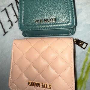 Steve Madden Teal and Pink Women's Wallet Set